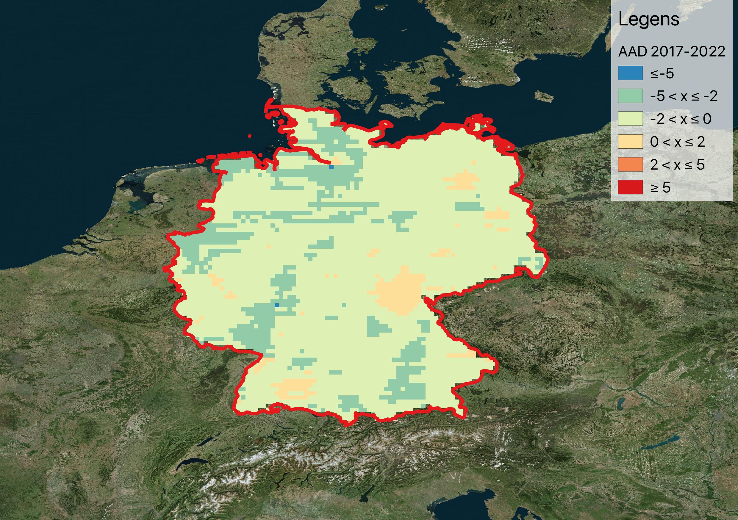 NO2 difference visualization