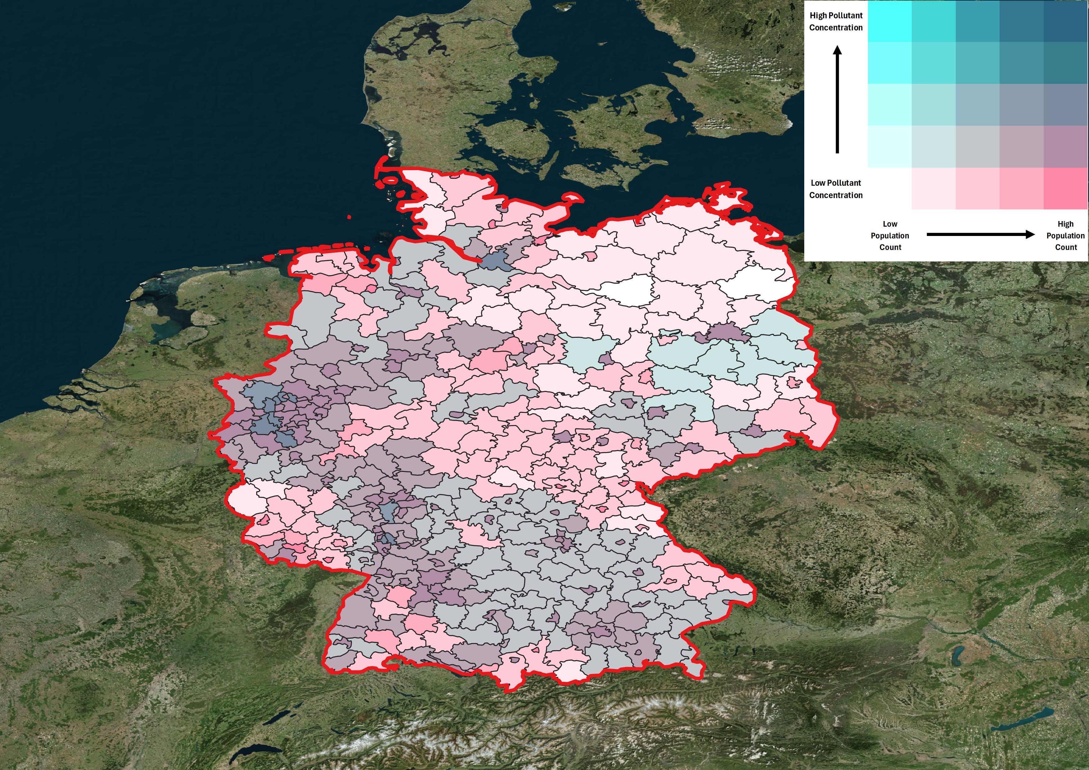 NO2 bivariate visualization