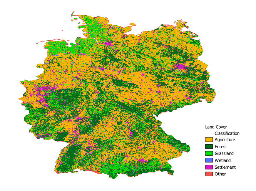 Land cover classification Germany